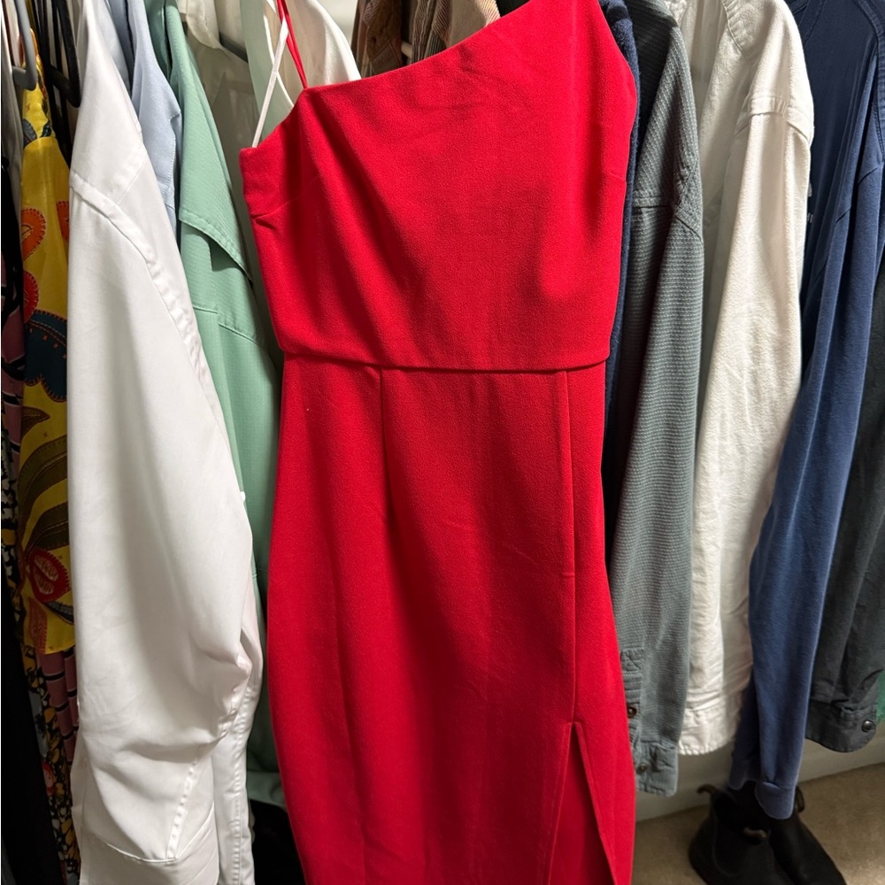 Princess Polly Vibrant Red Asymmetrical Dress